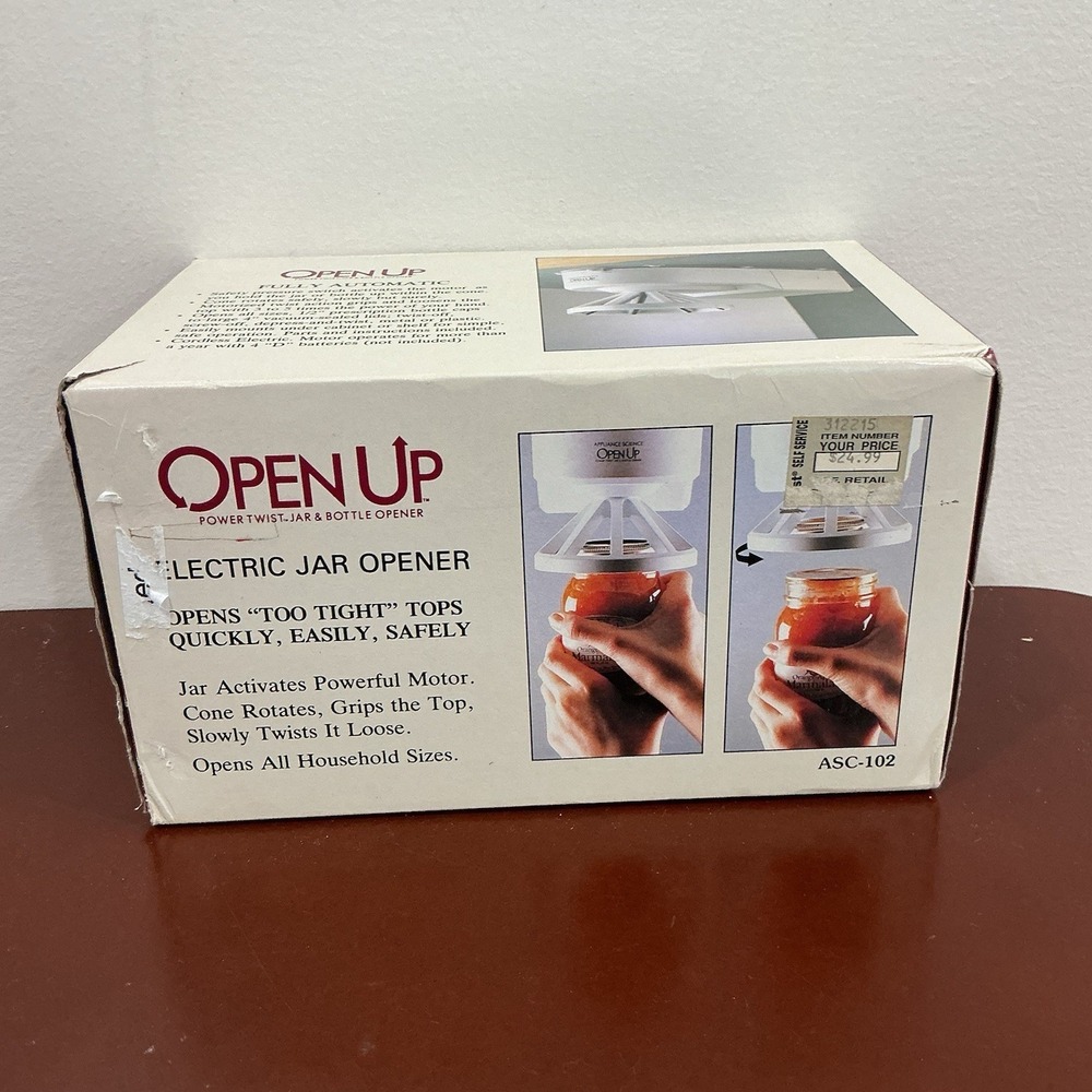 Open Up Power Twist Cordless Jar & Bottle Opener Appliance Science ASC-102 White